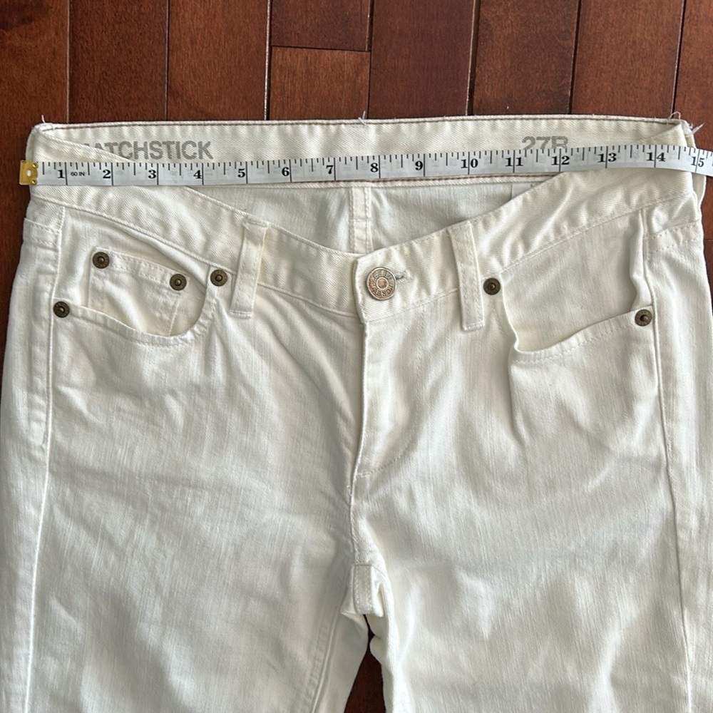 J. Crew Matchstick White Jeans Size 27R - Picture 3 of 9